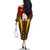 Personalised Guyana Cricket Amazon Warriors Family Matching Off The Shoulder Long Sleeve Dress and Hawaiian Shirt Unleashing the Power Battle Mode