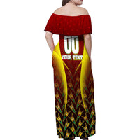 Personalised Guyana Cricket Amazon Warriors Family Matching Off Shoulder Maxi Dress and Hawaiian Shirt Unleashing the Power Battle Mode