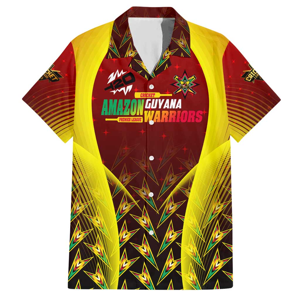 Personalised Guyana Cricket Amazon Warriors Hawaiian Shirt Unleashing the Power Battle Mode