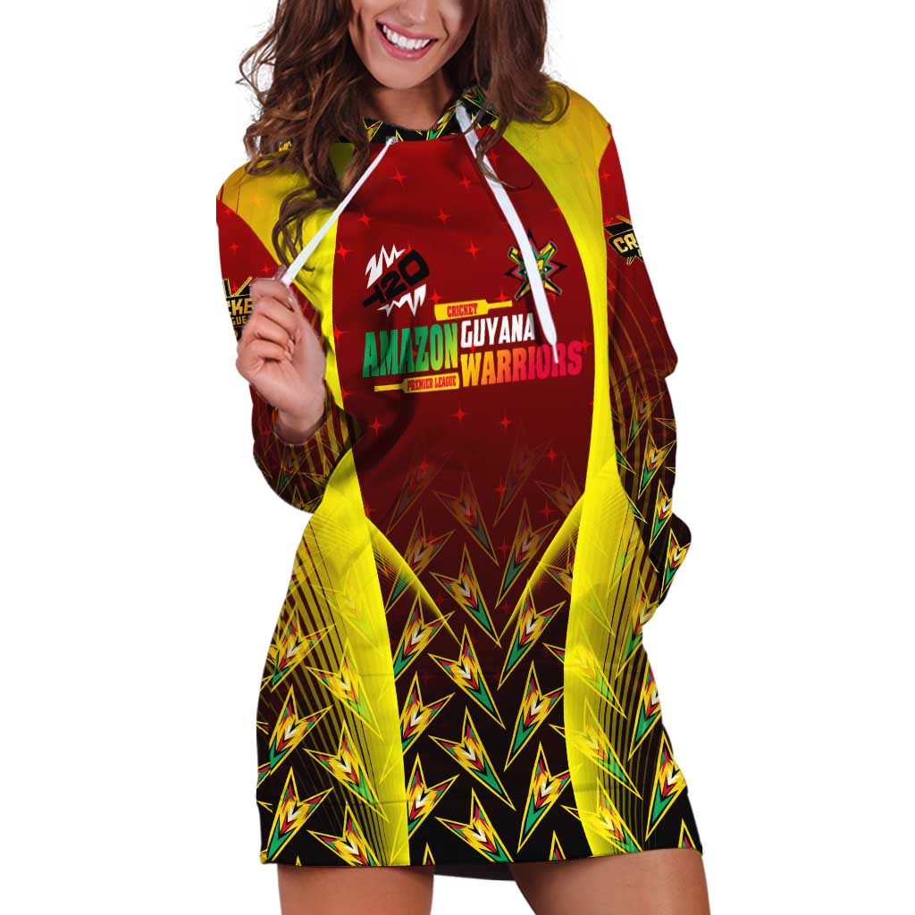Personalised Guyana Cricket Amazon Warriors Hoodie Dress Unleashing the Power Battle Mode