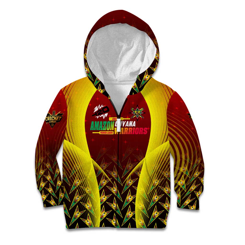 Personalised Guyana Cricket Amazon Warriors Kid Hoodie Unleashing the Power Battle Mode