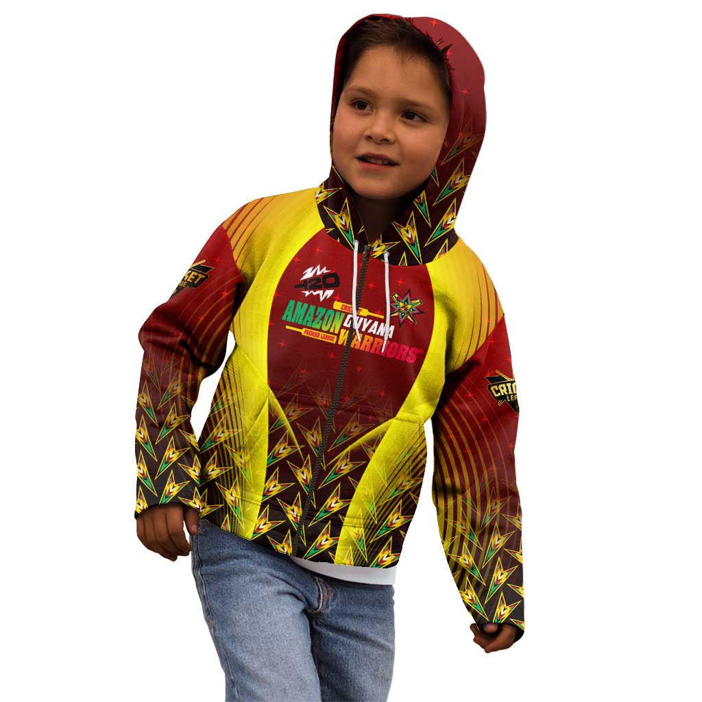 Personalised Guyana Cricket Amazon Warriors Kid Hoodie Unleashing the Power Battle Mode