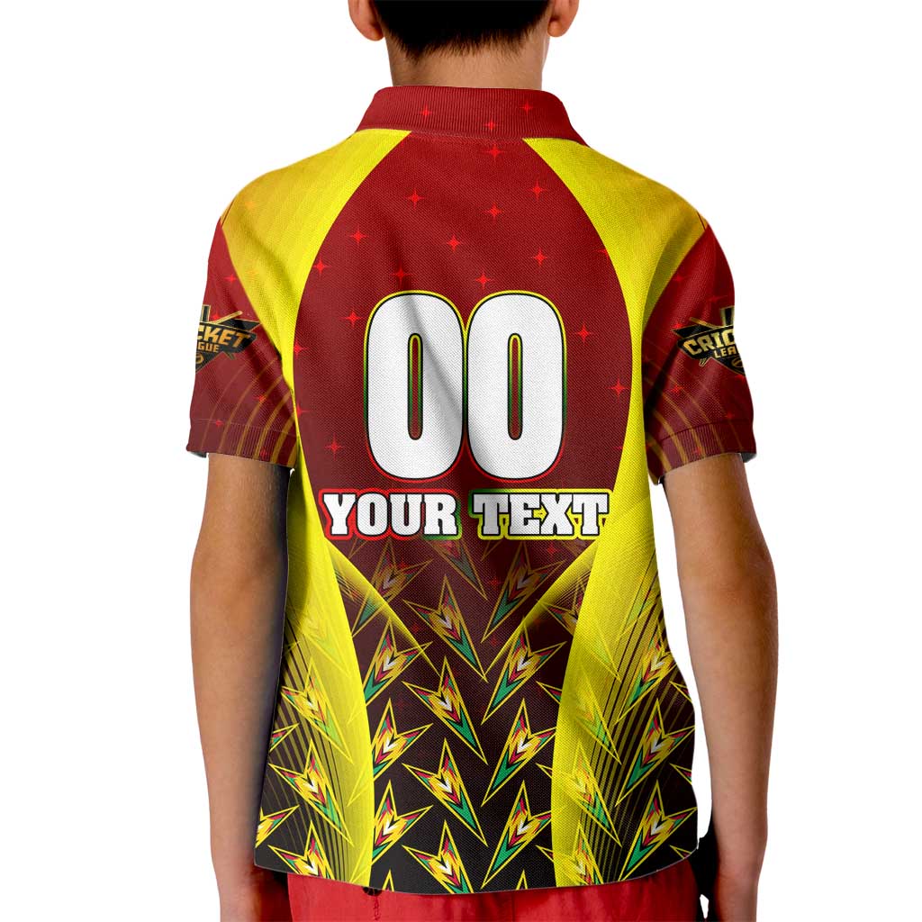 Personalised Guyana Cricket Amazon Warriors Kid Polo Shirt Unleashing the Power Battle Mode