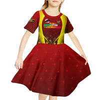 Personalised Guyana Cricket Amazon Warriors Kid Short Sleeve Dress Unleashing the Power Battle Mode