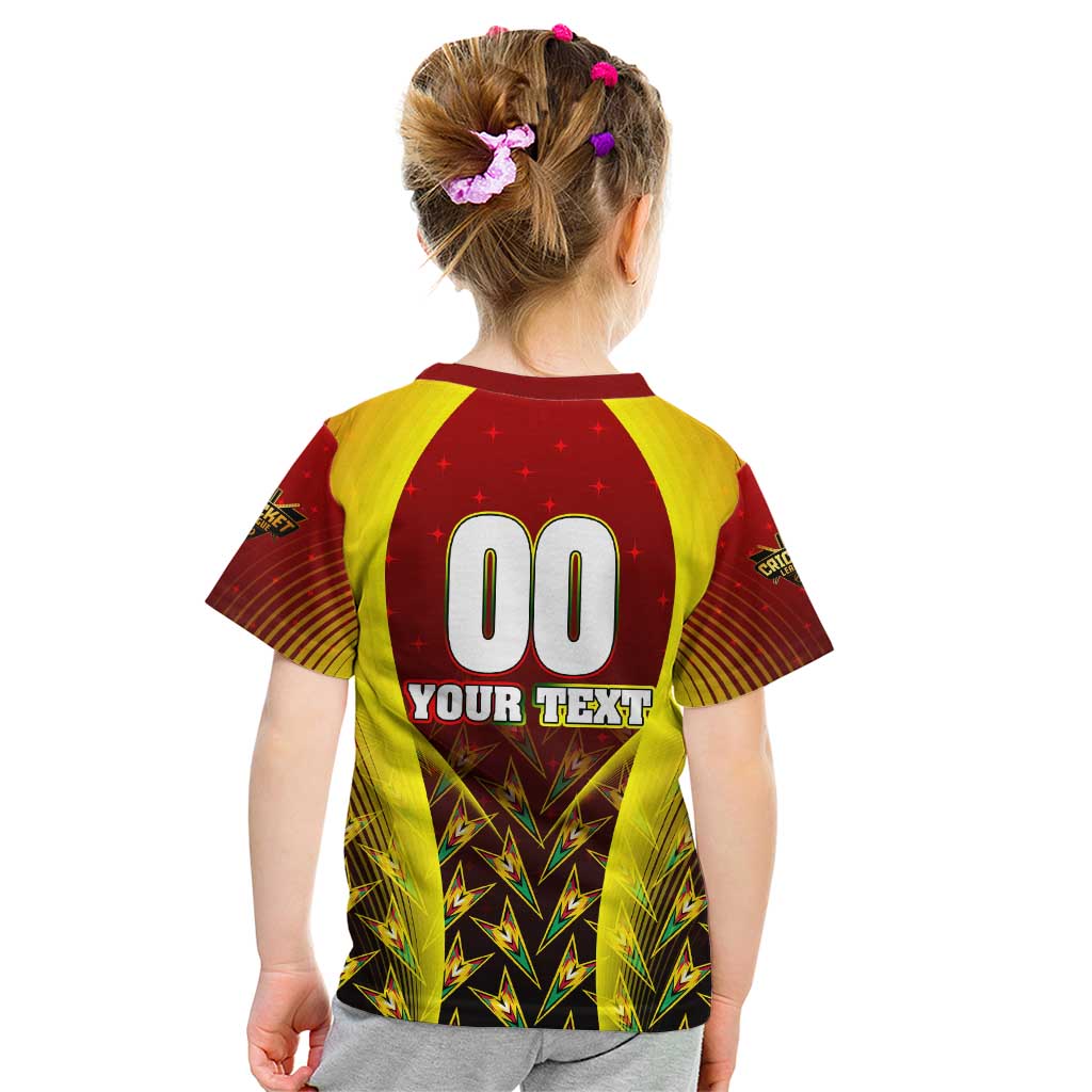 Personalised Guyana Cricket Amazon Warriors Kid T Shirt Unleashing the Power Battle Mode