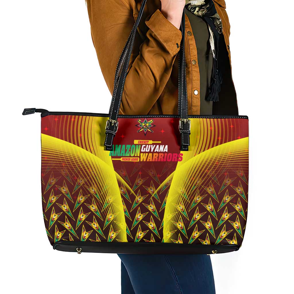 Guyana Cricket Amazon Warriors Leather Tote Bag Unleashing the Power Battle Mode