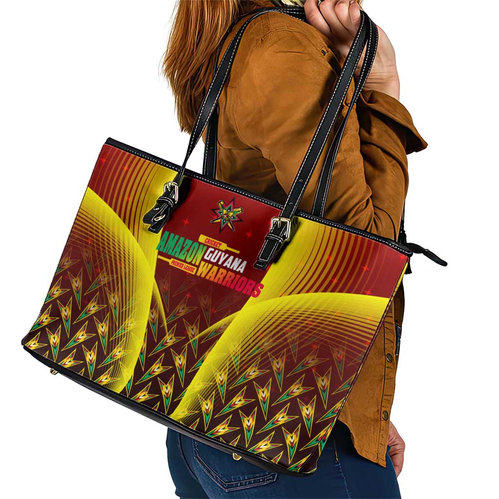 Guyana Cricket Amazon Warriors Leather Tote Bag Unleashing the Power Battle Mode
