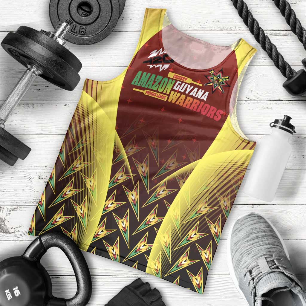 Personalised Guyana Cricket Amazon Warriors Men Tank Top Unleashing the Power Battle Mode