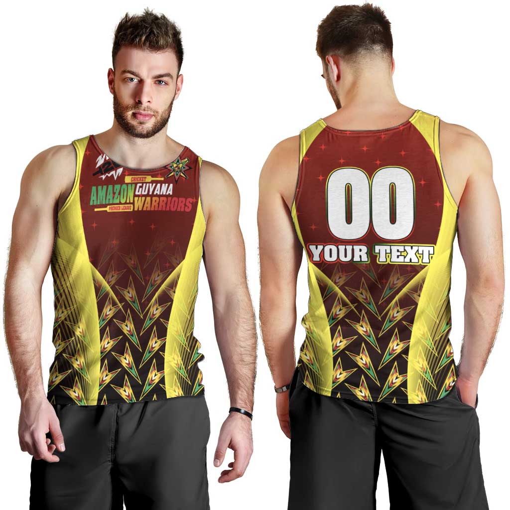 Personalised Guyana Cricket Amazon Warriors Men Tank Top Unleashing the Power Battle Mode