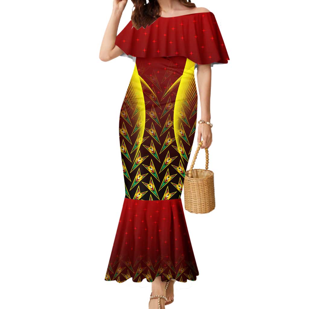 Personalised Guyana Cricket Amazon Warriors Mermaid Dress Unleashing the Power Battle Mode