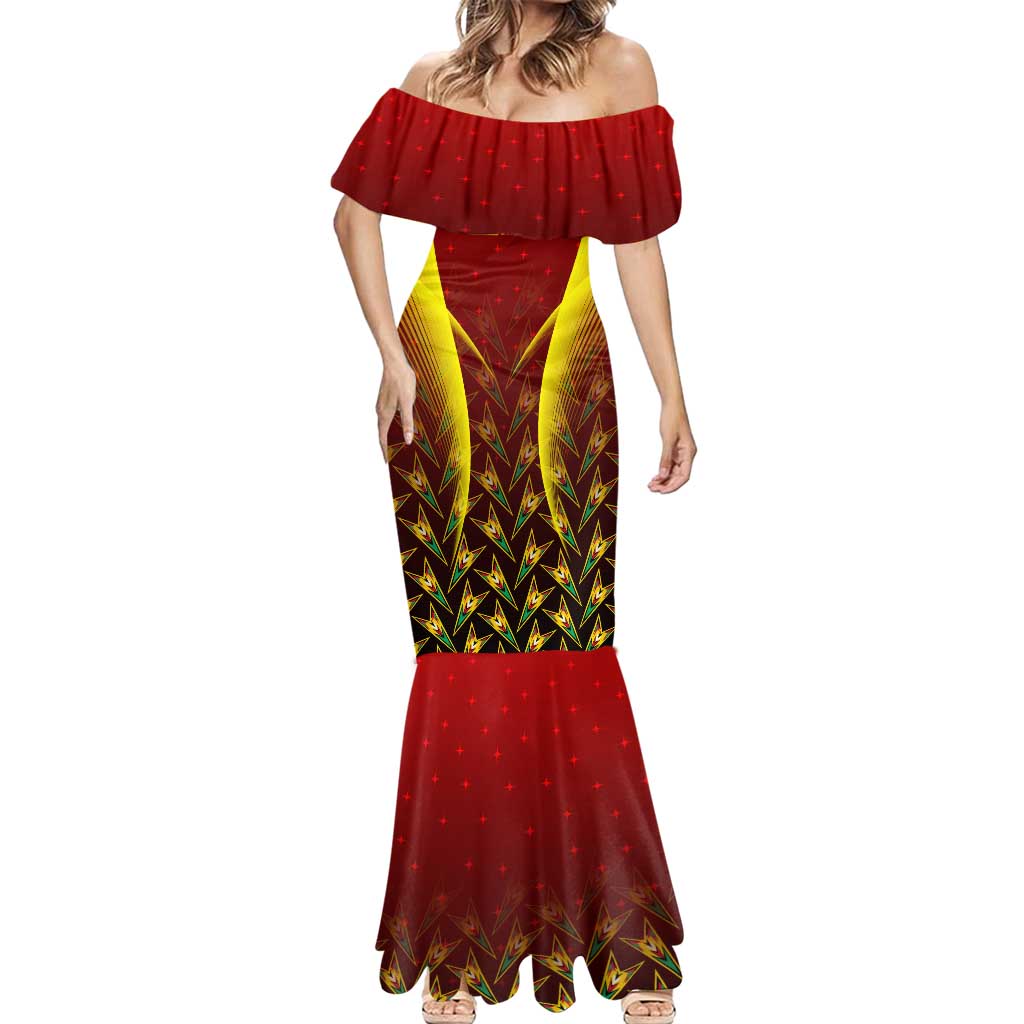 Personalised Guyana Cricket Amazon Warriors Mermaid Dress Unleashing the Power Battle Mode