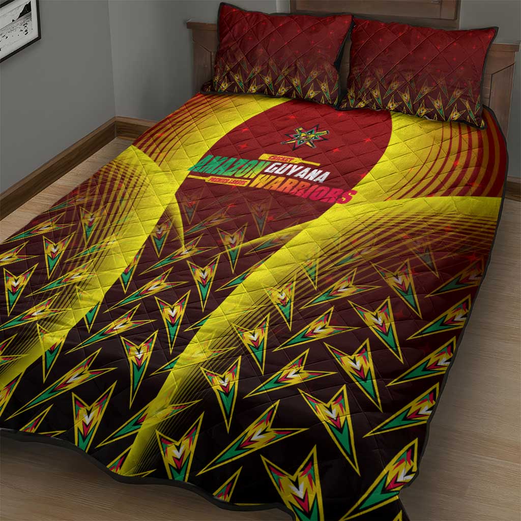 Guyana Cricket Amazon Warriors Quilt Bed Set Unleashing the Power Battle Mode