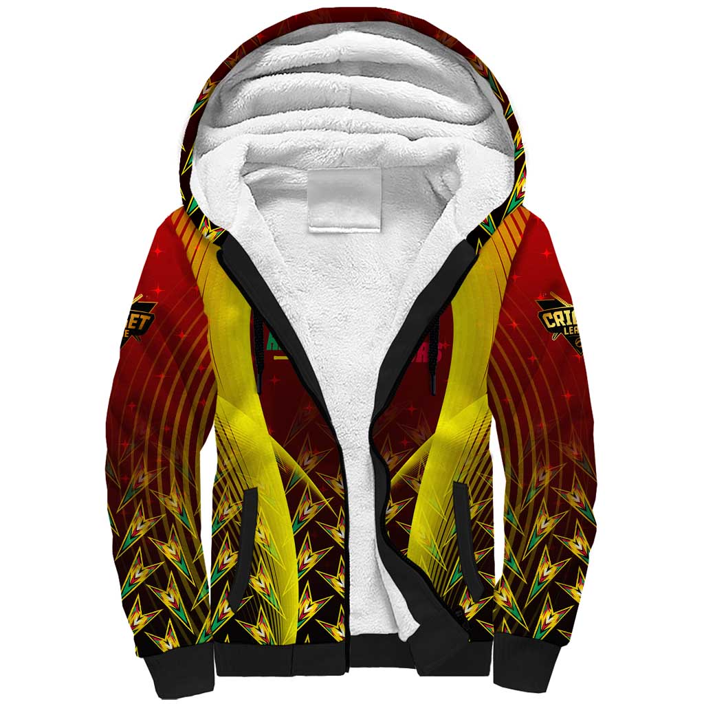 Personalised Guyana Cricket Amazon Warriors Sherpa Hoodie Unleashing the Power Battle Mode