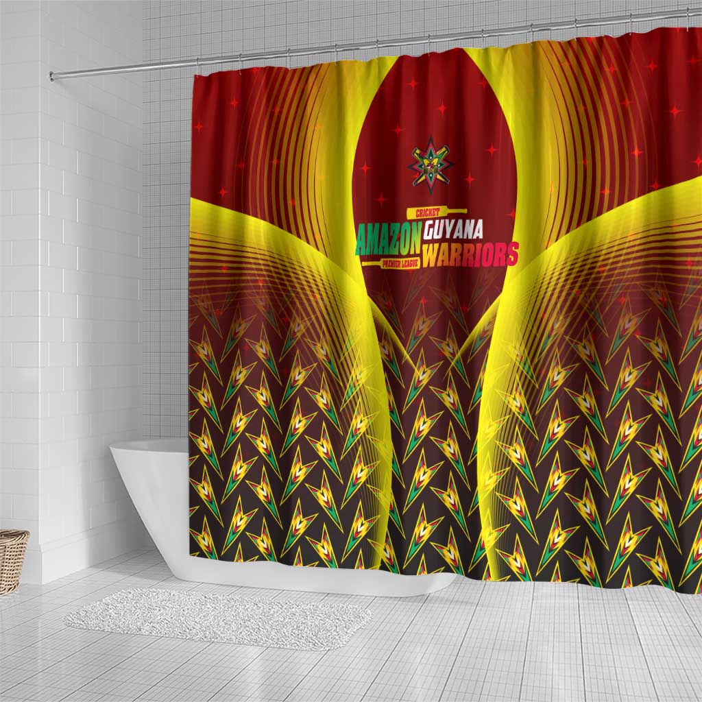 Guyana Cricket Amazon Warriors Shower Curtain Unleashing the Power Battle Mode