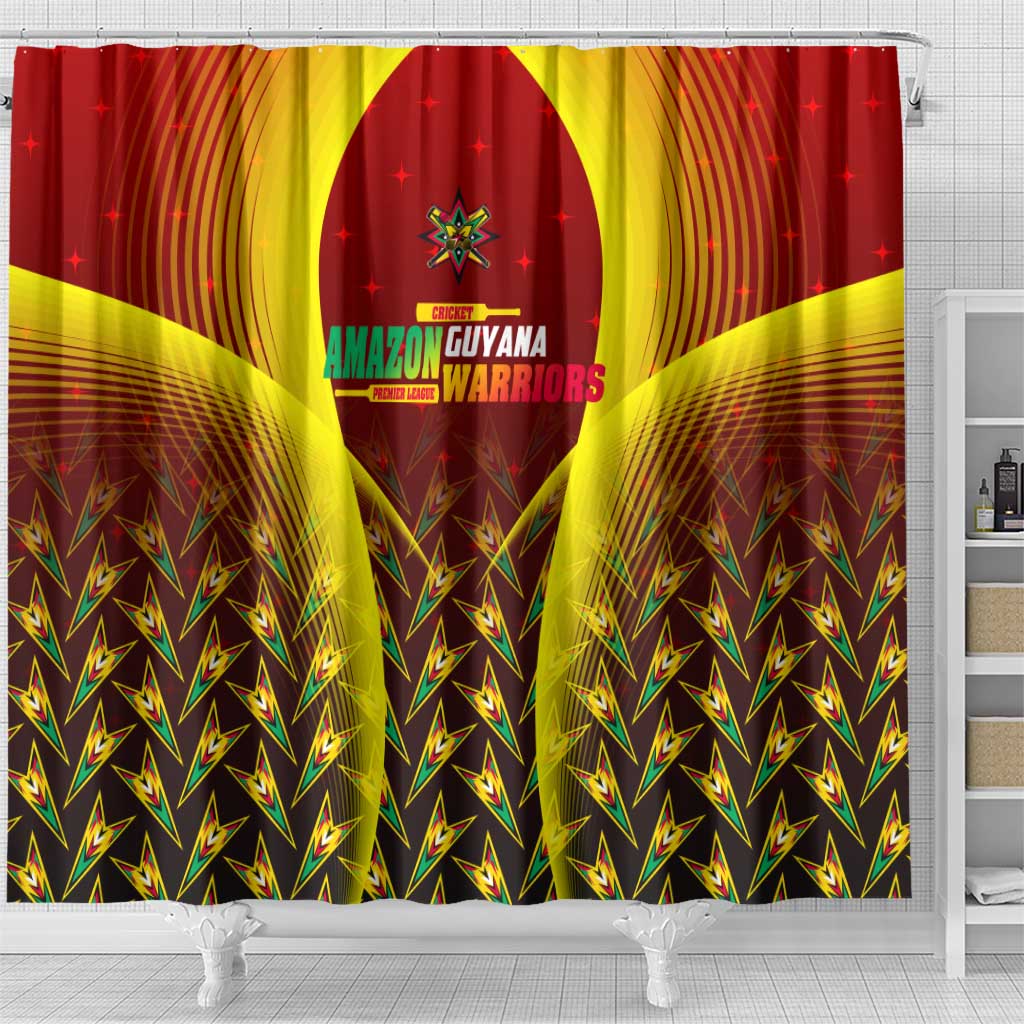 Guyana Cricket Amazon Warriors Shower Curtain Unleashing the Power Battle Mode