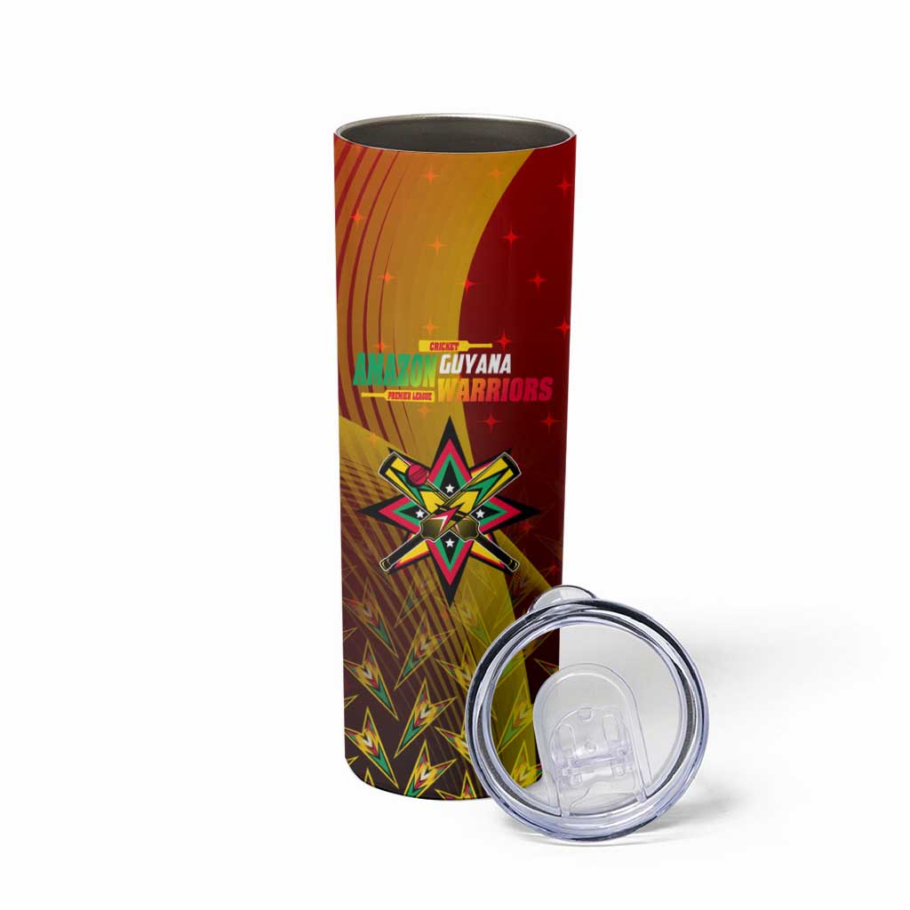 Guyana Cricket Amazon Warriors Skinny Tumbler Unleashing the Power Battle Mode