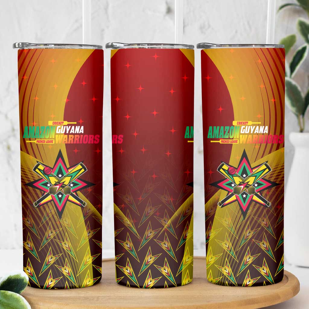 Guyana Cricket Amazon Warriors Skinny Tumbler Unleashing the Power Battle Mode