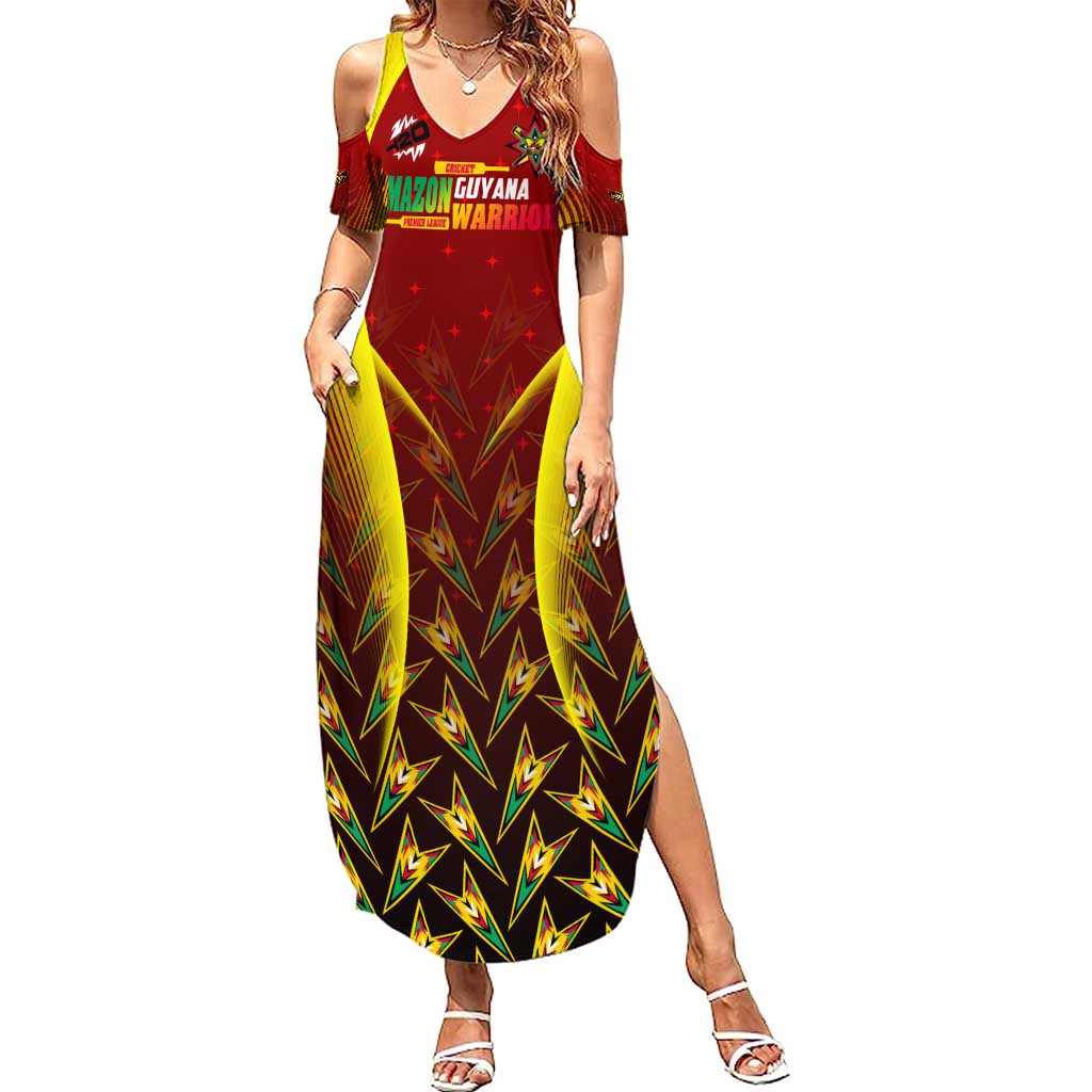Personalised Guyana Cricket Amazon Warriors Summer Maxi Dress Unleashing the Power Battle Mode