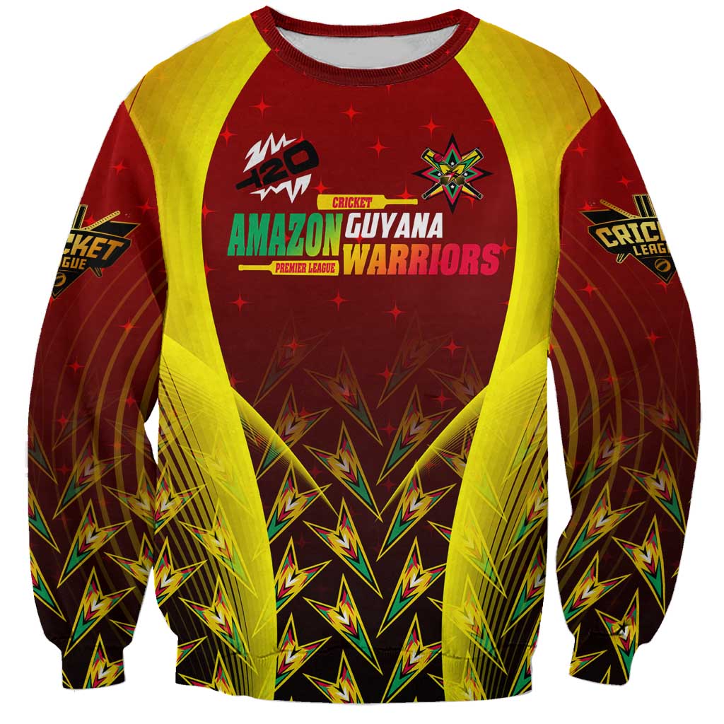 Personalised Guyana Cricket Amazon Warriors Sweatshirt Unleashing the Power Battle Mode