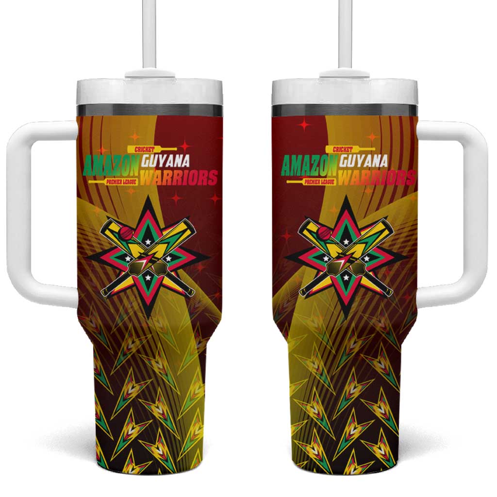 Guyana Cricket Amazon Warriors Tumbler With Handle Unleashing the Power Battle Mode