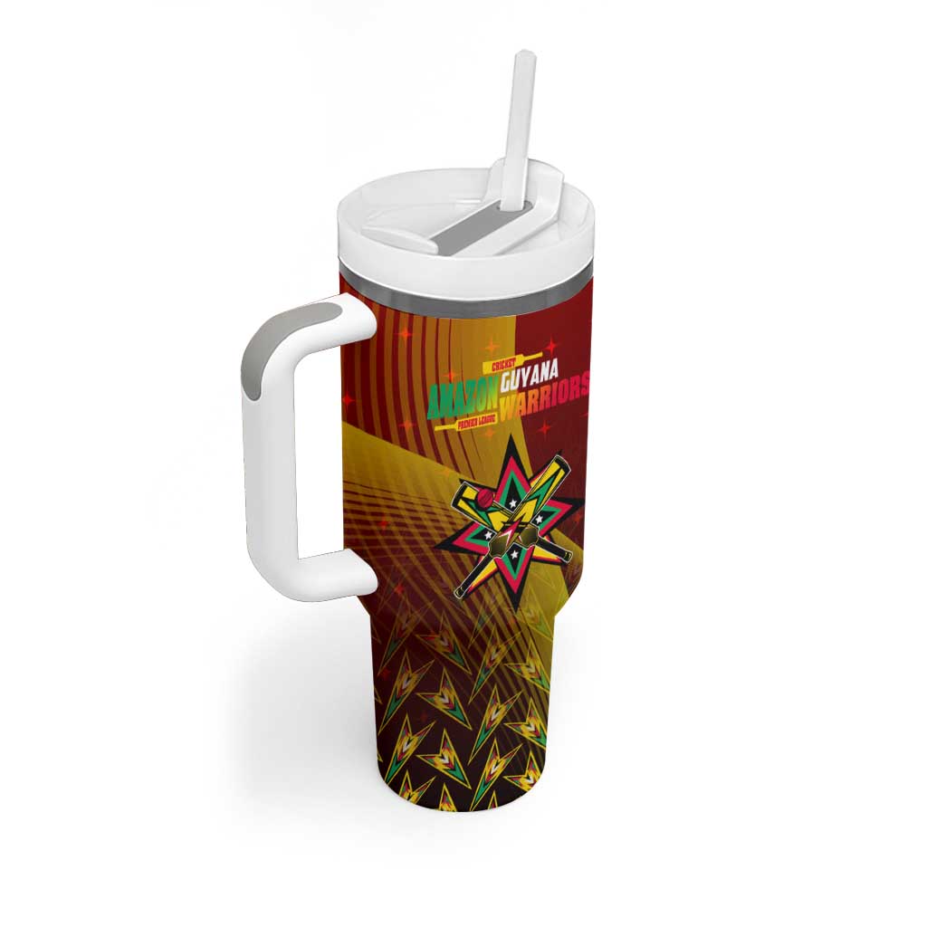 Guyana Cricket Amazon Warriors Tumbler With Handle Unleashing the Power Battle Mode