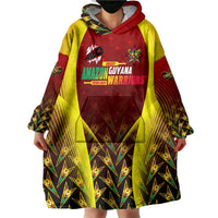 Personalised Guyana Cricket Amazon Warriors Wearable Blanket Hoodie Unleashing the Power Battle Mode