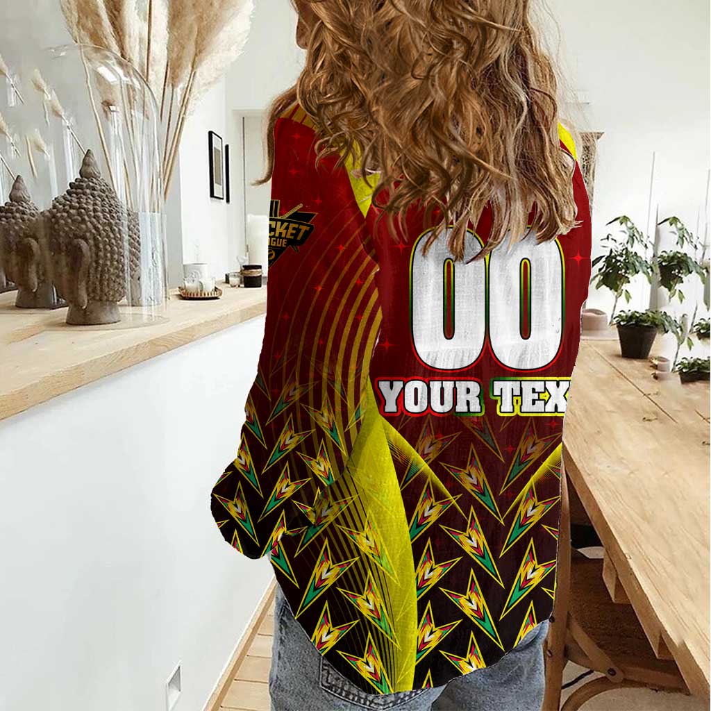 Personalised Guyana Cricket Amazon Warriors Women Casual Shirt Unleashing the Power Battle Mode