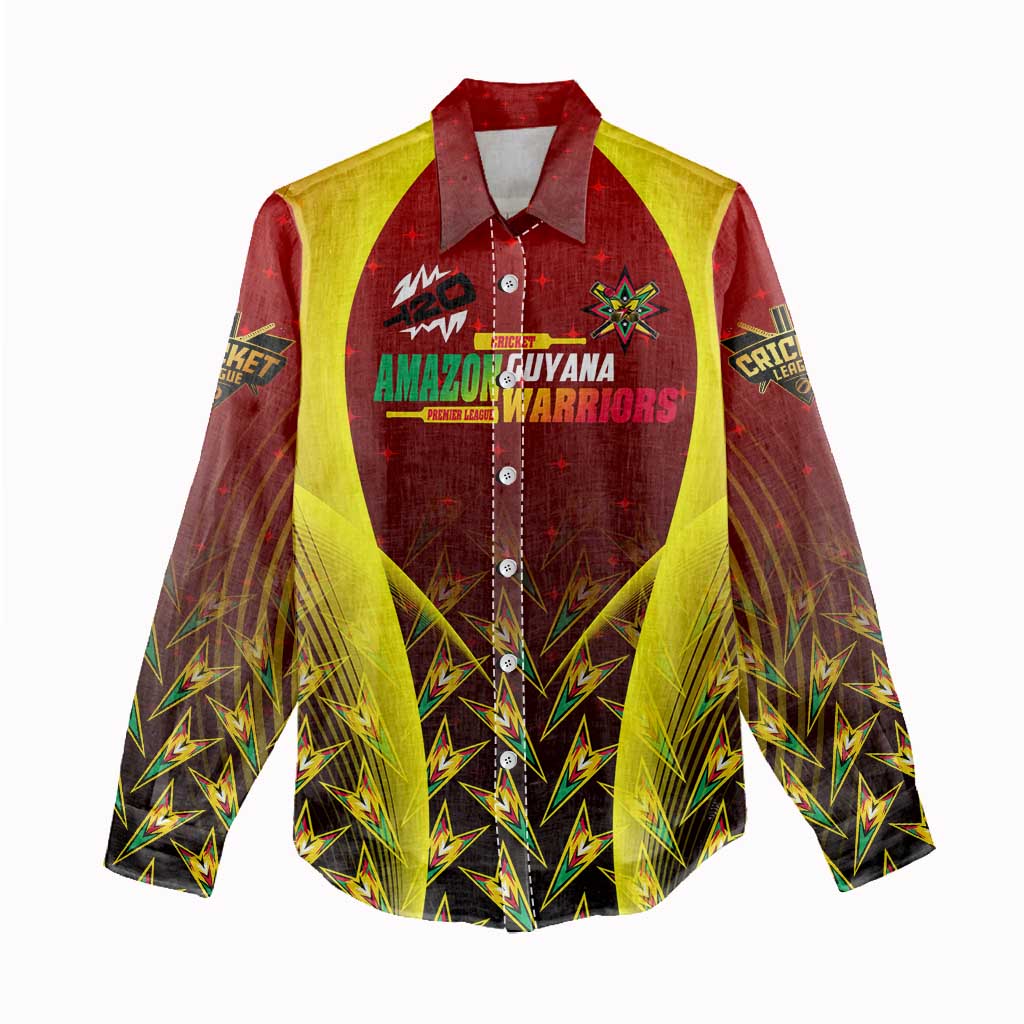 Personalised Guyana Cricket Amazon Warriors Women Casual Shirt Unleashing the Power Battle Mode
