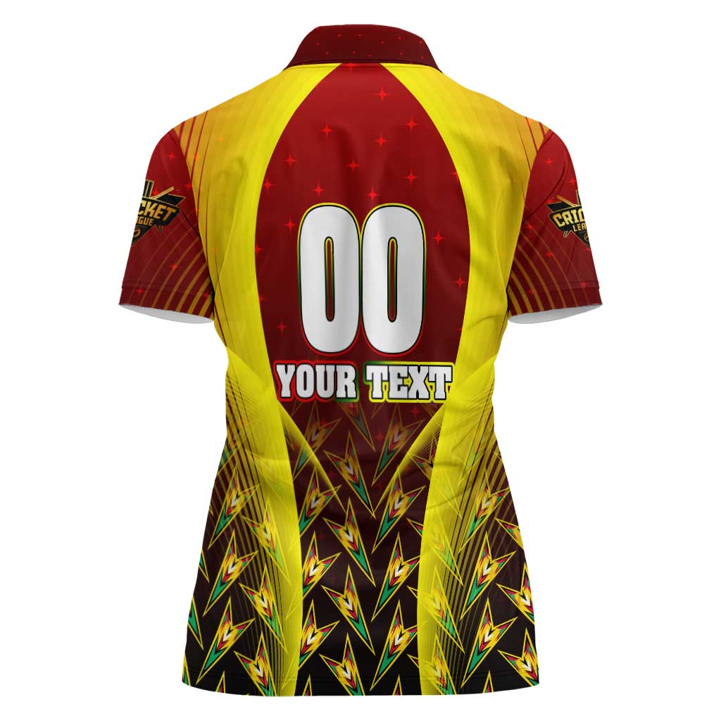 Personalised Guyana Cricket Amazon Warriors Women Polo Shirt Unleashing the Power Battle Mode