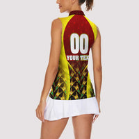 Personalised Guyana Cricket Amazon Warriors Women Sleeveless Polo Shirt Unleashing the Power Battle Mode