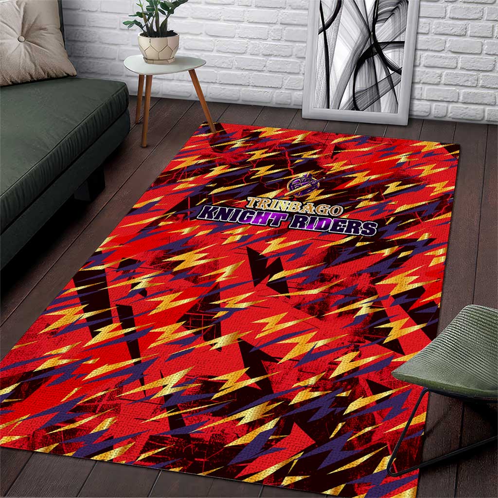 Trinidad and Tobago Cricket Knight Riders Area Rug Trinbago’s Thunder Charge