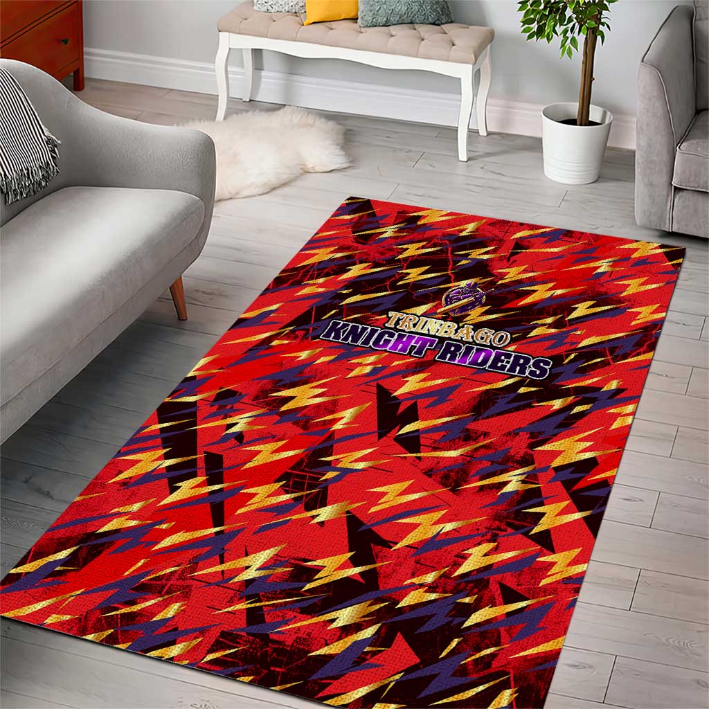 Trinidad and Tobago Cricket Knight Riders Area Rug Trinbago’s Thunder Charge