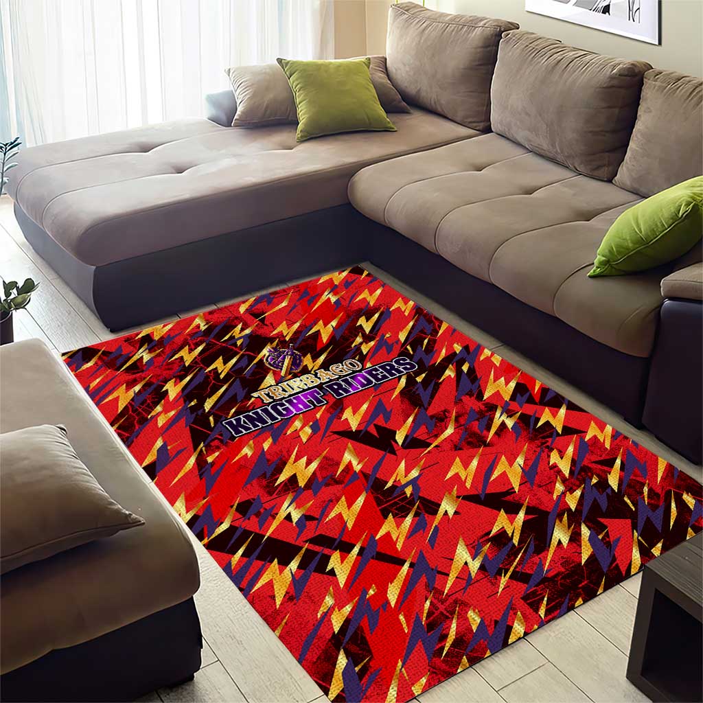 Trinidad and Tobago Cricket Knight Riders Area Rug Trinbago’s Thunder Charge