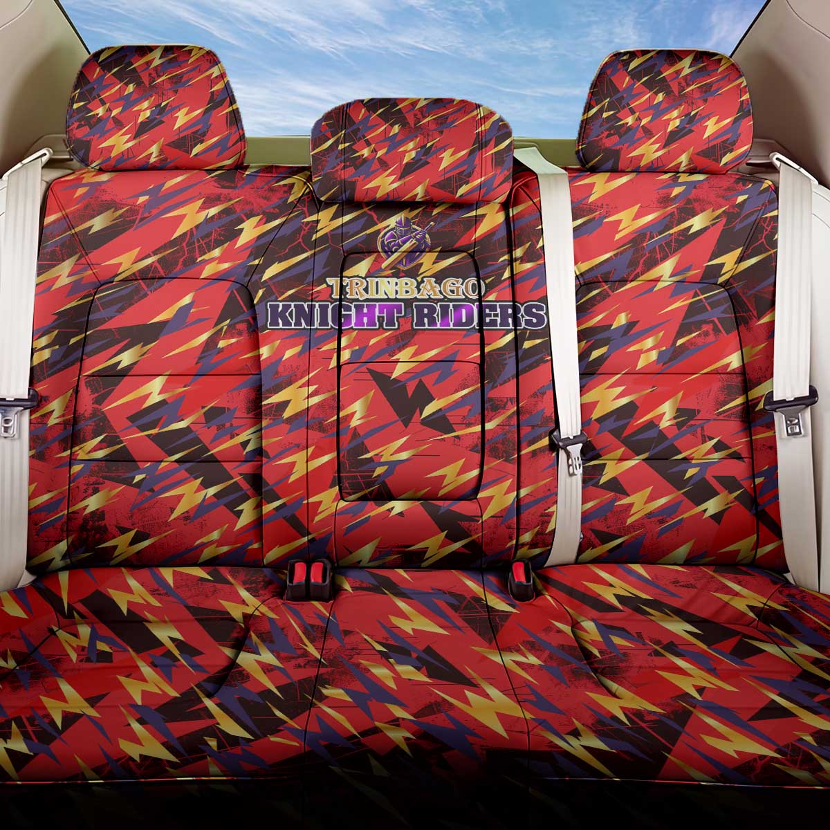Trinidad and Tobago Cricket Knight Riders Back Car Seat Cover Trinbago’s Thunder Charge