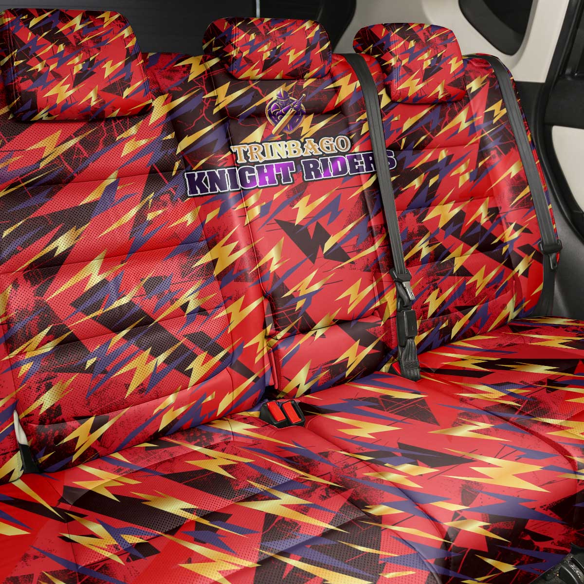 Trinidad and Tobago Cricket Knight Riders Back Car Seat Cover Trinbago’s Thunder Charge