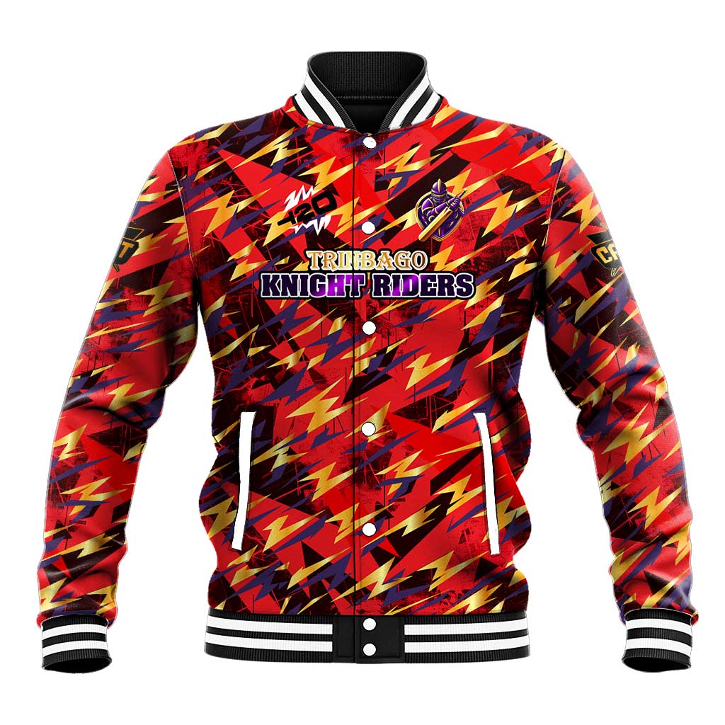 Personalised Trinidad and Tobago Cricket Knight Riders Baseball Jacket Trinbago’s Thunder Charge