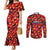 Personalised Trinidad and Tobago Cricket Knight Riders Couples Matching Mermaid Dress and Long Sleeve Button Shirt Trinbago’s Thunder Charge