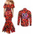 Personalised Trinidad and Tobago Cricket Knight Riders Couples Matching Mermaid Dress and Long Sleeve Button Shirt Trinbago’s Thunder Charge
