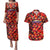 Personalised Trinidad and Tobago Cricket Knight Riders Couples Matching Puletasi and Hawaiian Shirt Trinbago’s Thunder Charge