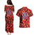 Personalised Trinidad and Tobago Cricket Knight Riders Couples Matching Puletasi and Hawaiian Shirt Trinbago’s Thunder Charge