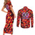 Personalised Trinidad and Tobago Cricket Knight Riders Couples Matching Short Sleeve Bodycon Dress and Long Sleeve Button Shirt Trinbago’s Thunder Charge