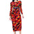 Personalised Trinidad and Tobago Cricket Knight Riders Family Matching Long Sleeve Bodycon Dress and Hawaiian Shirt Trinbago’s Thunder Charge