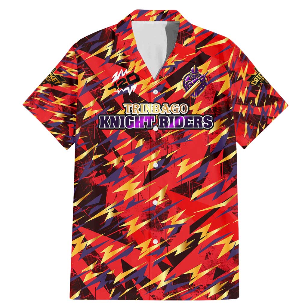 Personalised Trinidad and Tobago Cricket Knight Riders Family Matching Mermaid Dress and Hawaiian Shirt Trinbago’s Thunder Charge