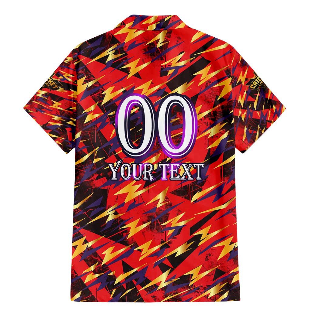 Personalised Trinidad and Tobago Cricket Knight Riders Family Matching Mermaid Dress and Hawaiian Shirt Trinbago’s Thunder Charge