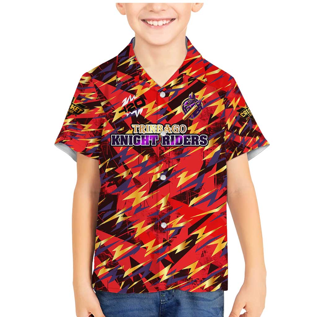 Personalised Trinidad and Tobago Cricket Knight Riders Family Matching Mermaid Dress and Hawaiian Shirt Trinbago’s Thunder Charge