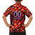 Personalised Trinidad and Tobago Cricket Knight Riders Family Matching Off The Shoulder Long Sleeve Dress and Hawaiian Shirt Trinbago’s Thunder Charge