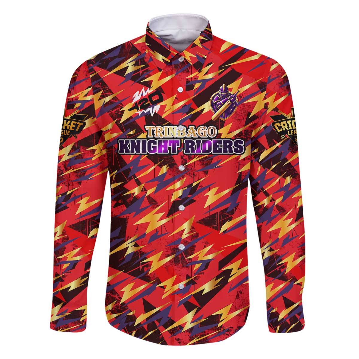 Personalised Trinidad and Tobago Cricket Knight Riders Family Matching Off The Shoulder Long Sleeve Dress and Hawaiian Shirt Trinbago’s Thunder Charge