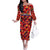 Personalised Trinidad and Tobago Cricket Knight Riders Family Matching Off The Shoulder Long Sleeve Dress and Hawaiian Shirt Trinbago’s Thunder Charge