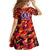 Personalised Trinidad and Tobago Cricket Knight Riders Family Matching Off Shoulder Short Dress and Hawaiian Shirt Trinbago’s Thunder Charge