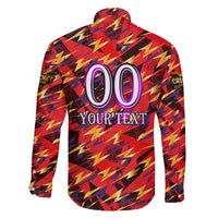 Personalised Trinidad and Tobago Cricket Knight Riders Family Matching Off Shoulder Short Dress and Hawaiian Shirt Trinbago’s Thunder Charge